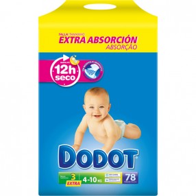 DODOT ETAPAS pañales 4-10 kgs talla 3 paquete 62 unidades